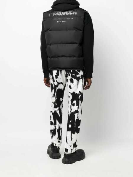 Veste casual Alexander McQueen Graffiti Logo Print Down Vest BLACK Barbati (BM 9073418) 2