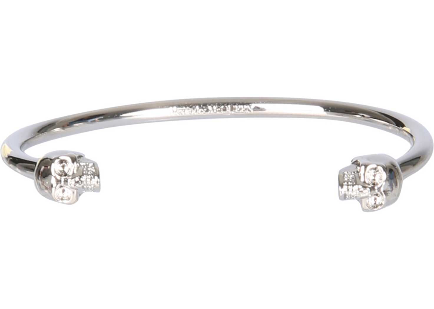 Alexander McQueen Thin Skull Bracelet SILVER image
