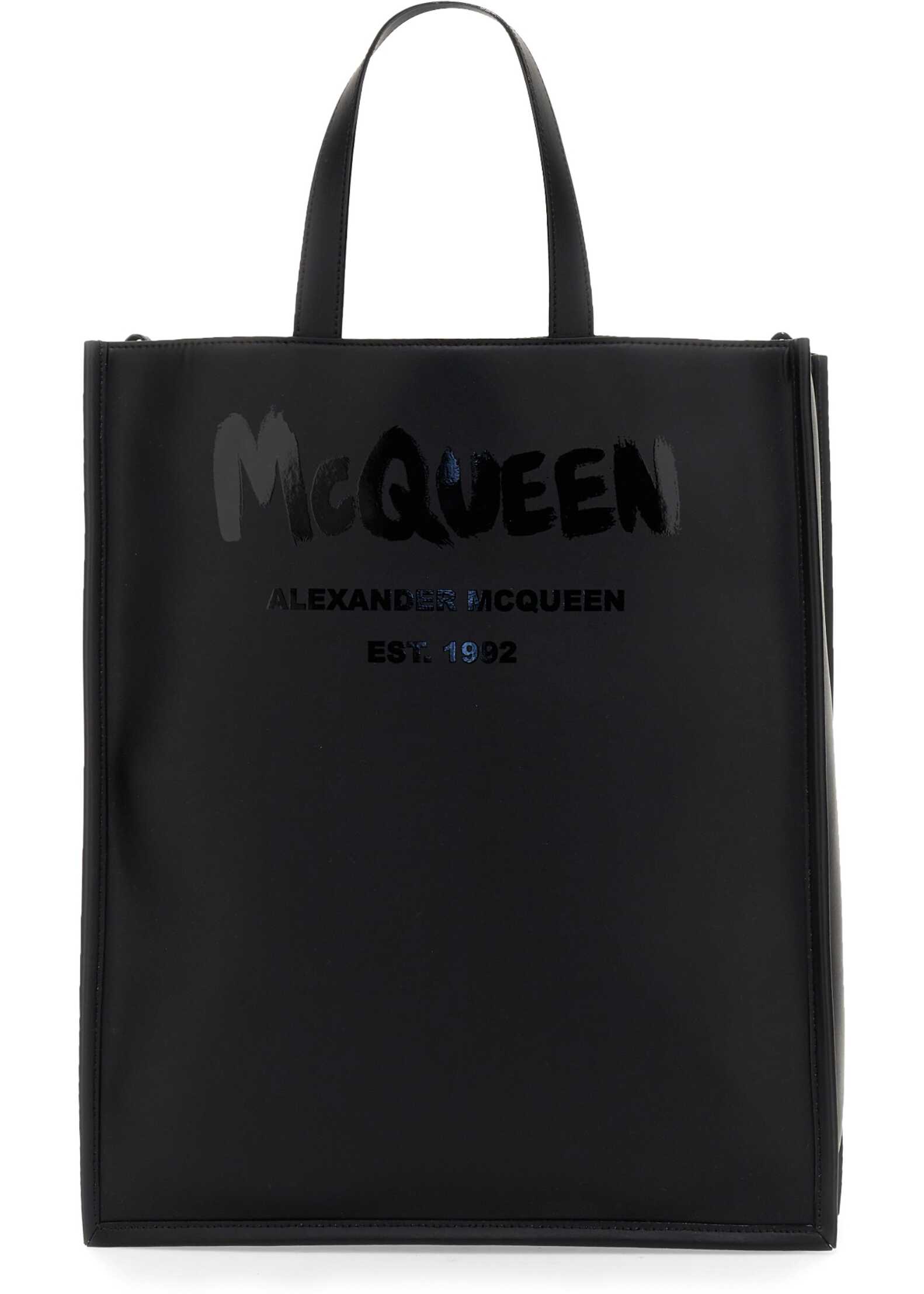 Alexander McQueen North South Tote Bag BLACK Alexander McQueen