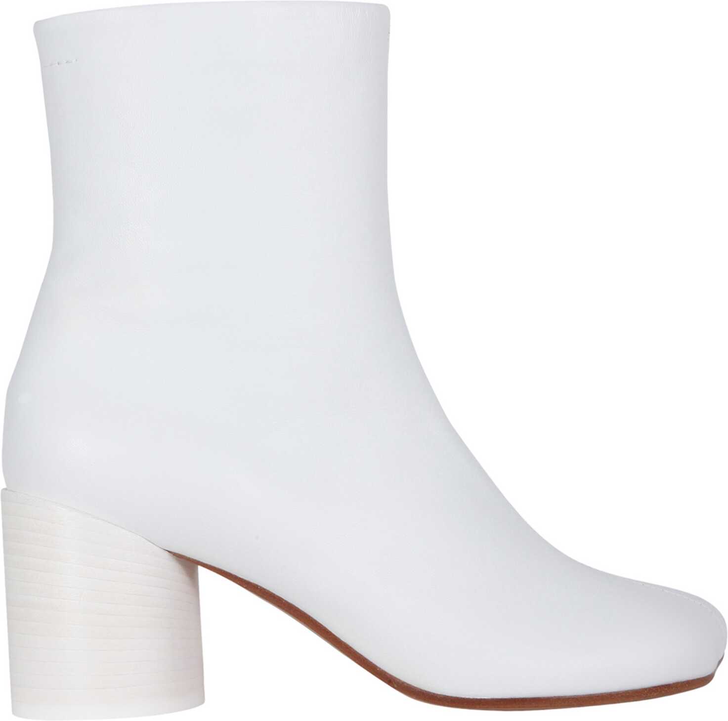 Poze MM6 Maison Margiela Boot With Heel 6 WHITE