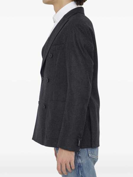 Jachete Tonello Anthracite Flannel Jacket GREY Barbati (BM 9075722) 3