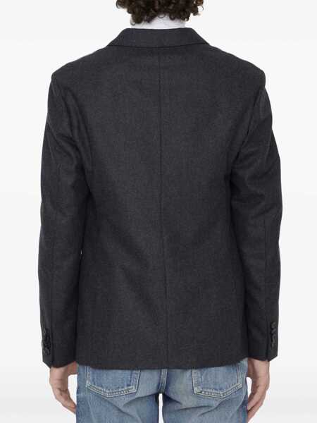 Jachete Tonello Anthracite Flannel Jacket GREY Barbati (BM 9075722) 4