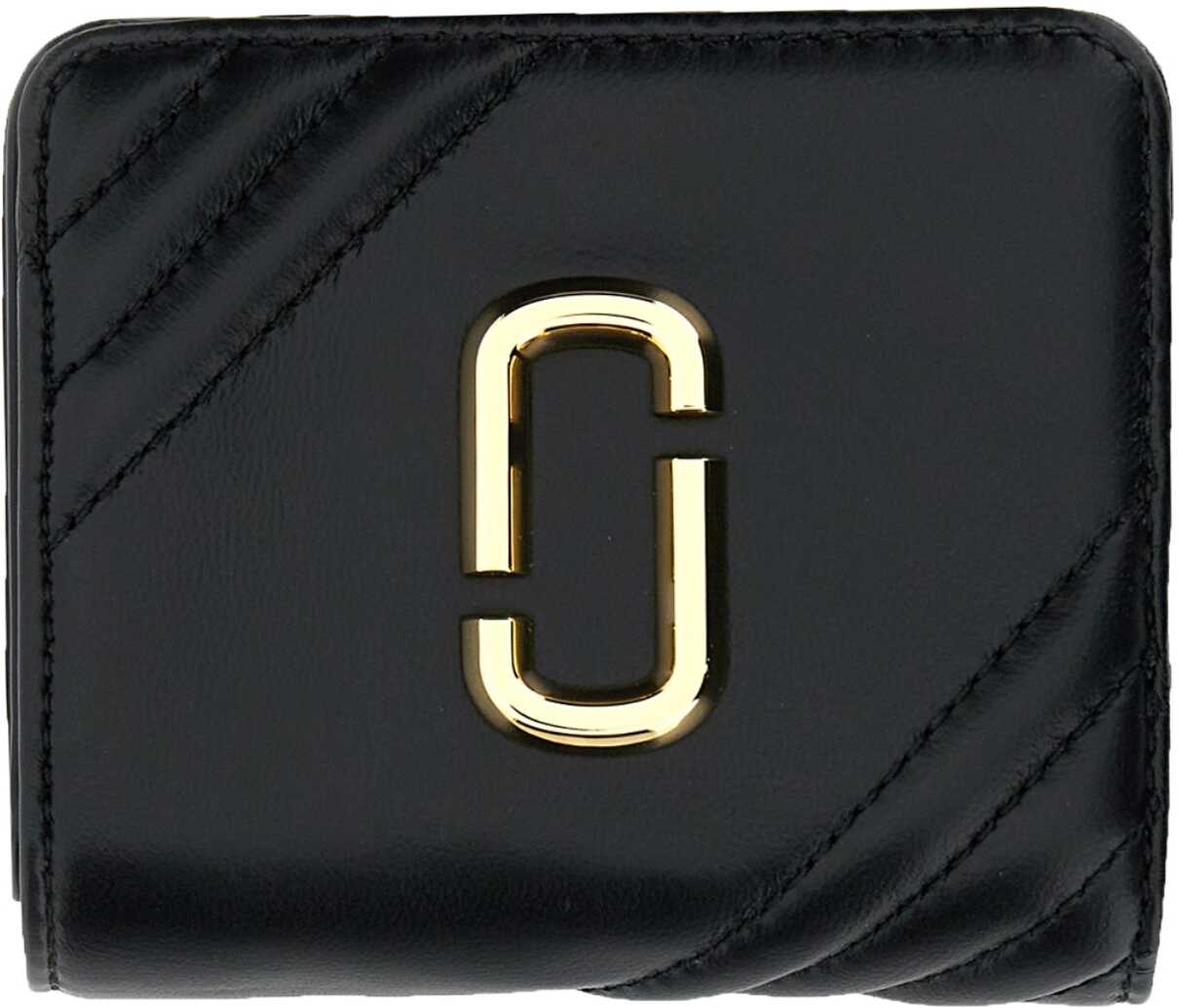 Marc Jacobs The Glam Shot Mini Compact Wallet BLACK