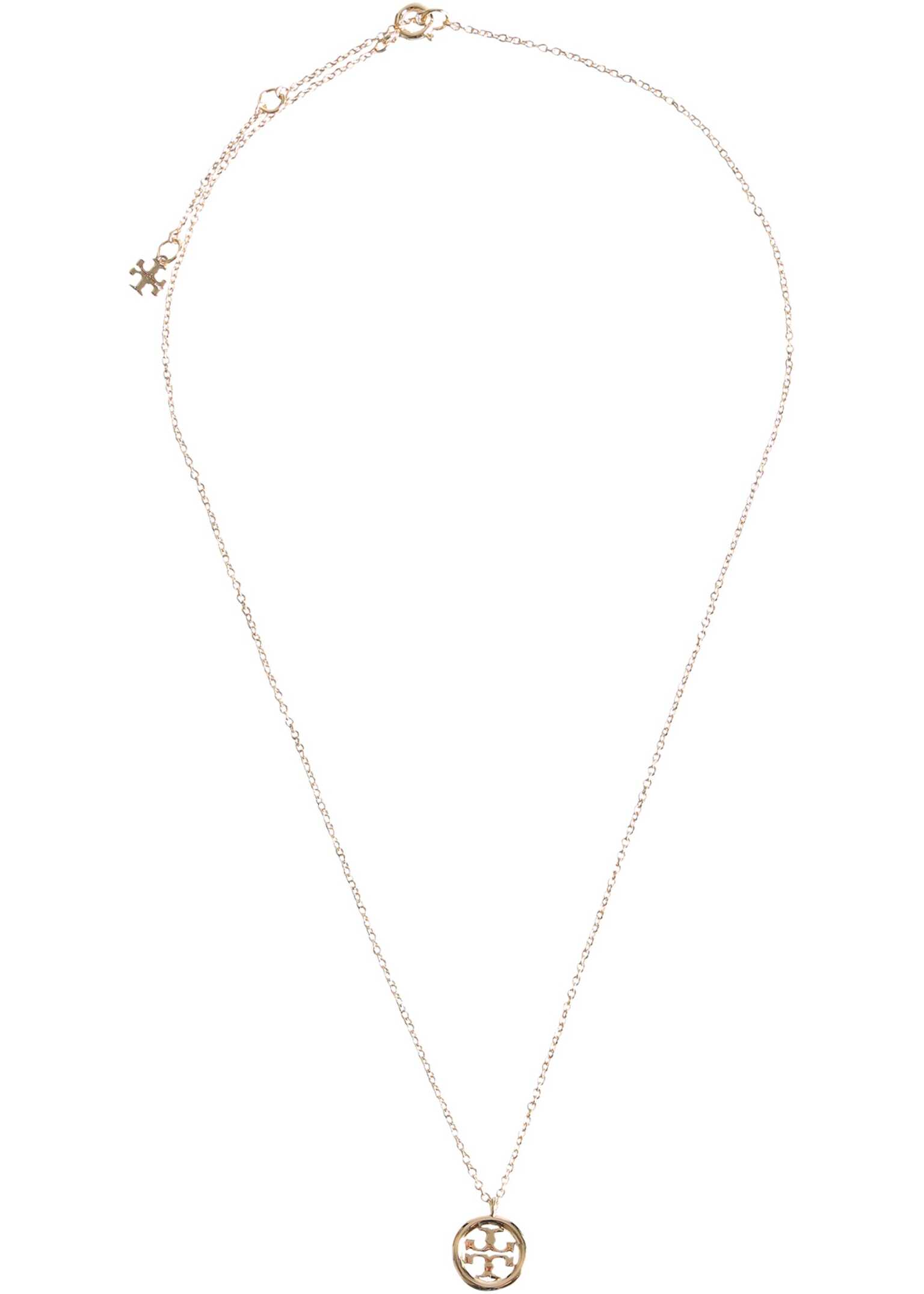 Tory Burch Miller Necklace With Logo Pendant GOLD
