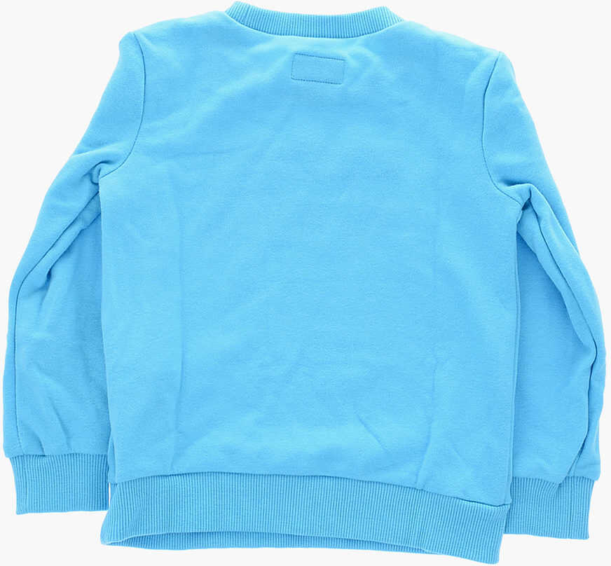 Bluze de trening Converse All Star Contrasting Printed Crew-Neck Sweatshirt Light Blue Baieti (BM 9076826) 3