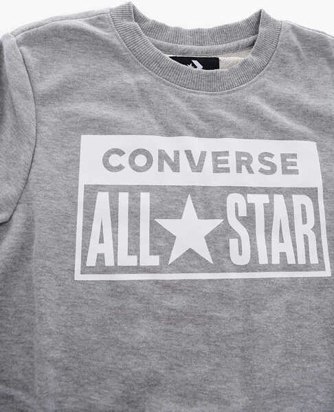 Bluze de trening Converse All Star Contrasting Printed Crew-Neck Sweatshirt Gray Baieti (BM 9076832) 2