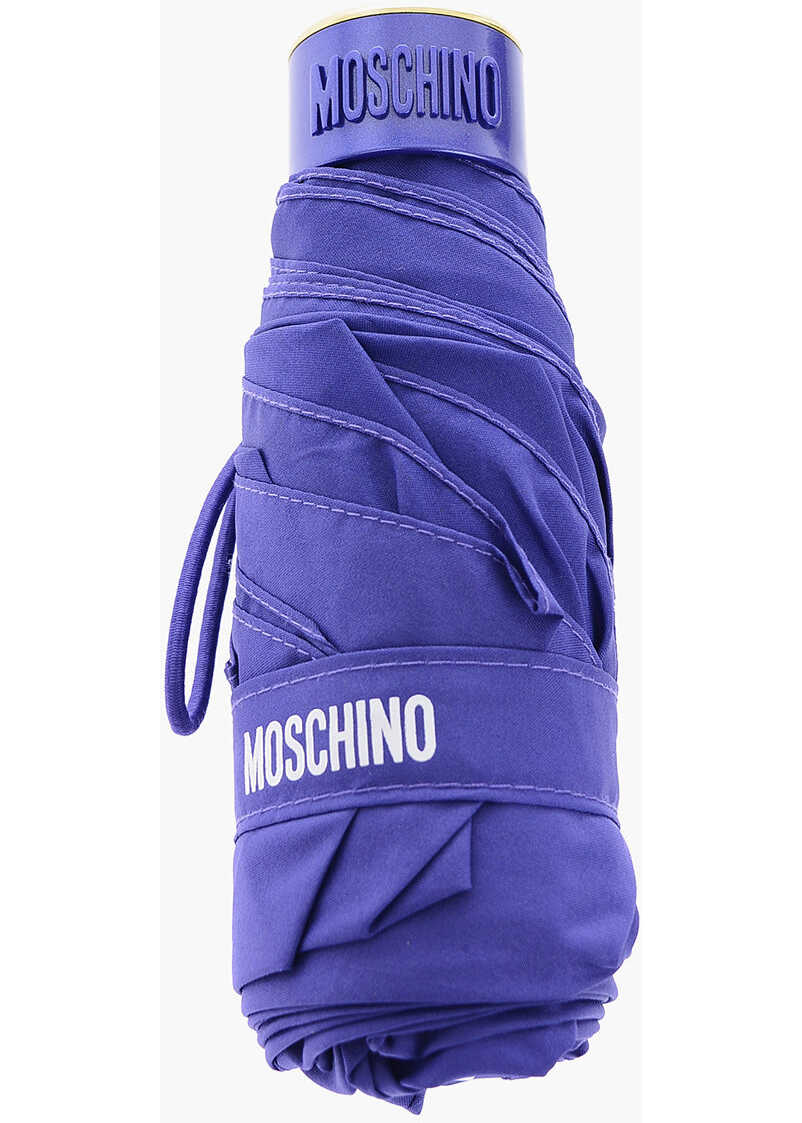 Moschino Toy Logo Printed Supermini Umbrella Violet b-mall.ro