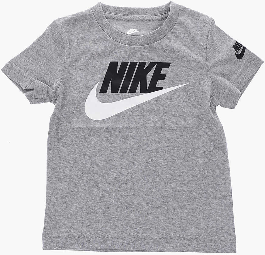 Nike Maxi Printed Crew-Neck T-Shirt Gray