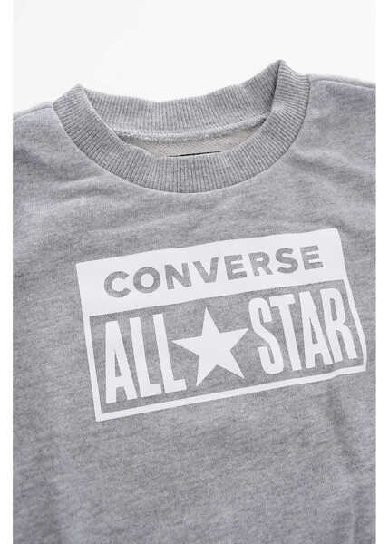 Bluze de trening Converse All Star Printed Crew-Neck Sweatshirt Gray Baieti (BM 9076988) 2