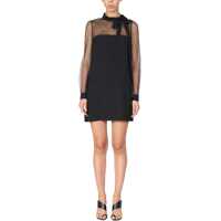 Rochii casual Crepe Envers Satin And Point D'esprit Dress Femei