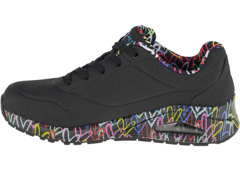 Sneakers SKECHERS Uno-Loving Love Black Femei (BM 9078551) 2