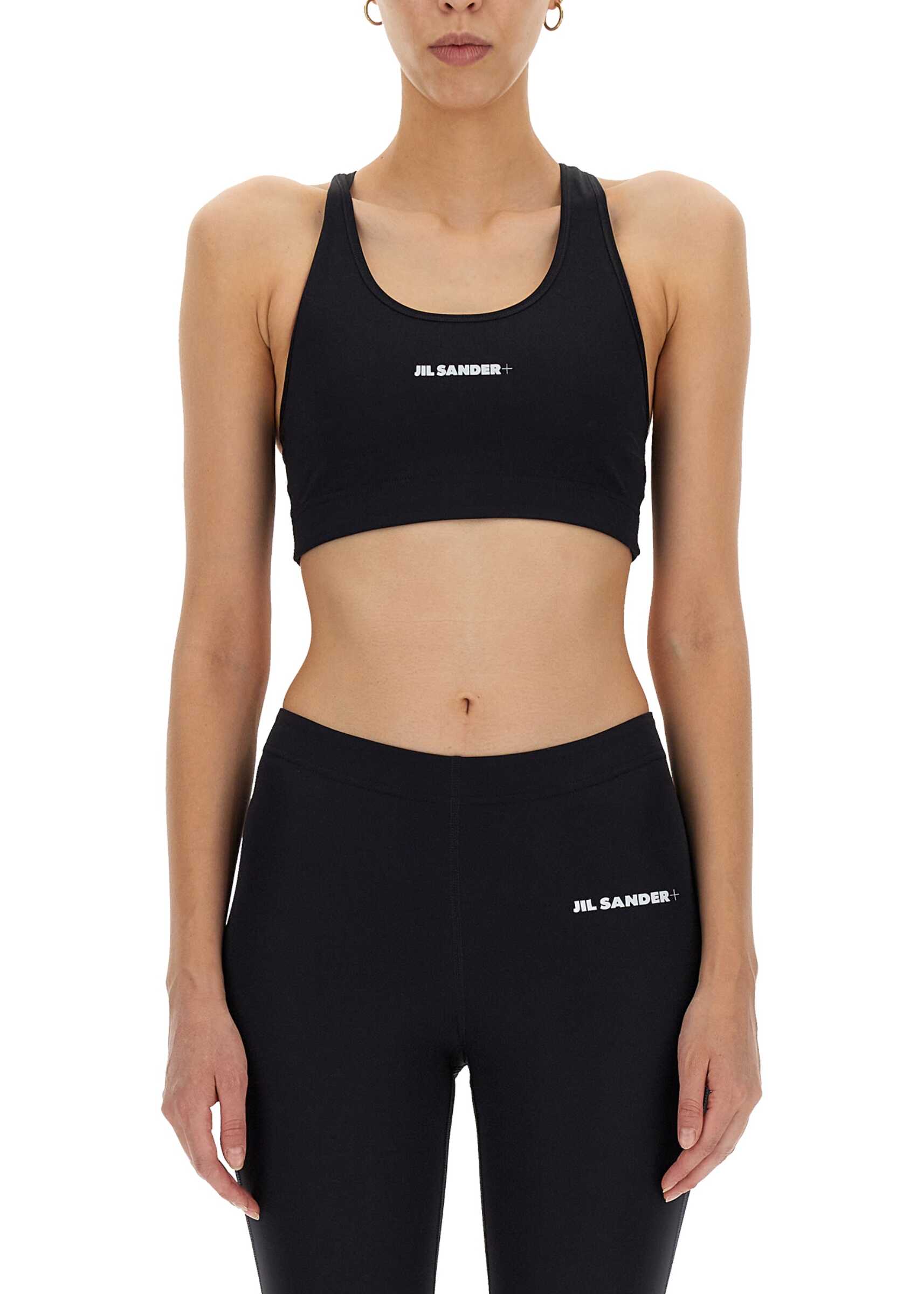 Jil Sander Crop Top With Logo BLACK