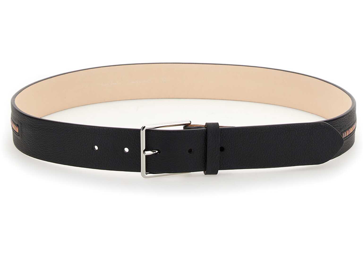 Paul Smith Grained Leather Belt BLACK