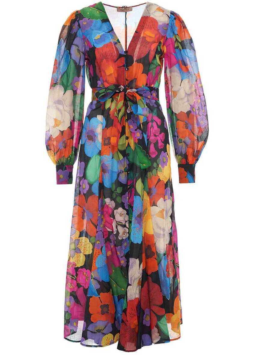 TwinSet Simona Barbieri Chemisier With Print* Black