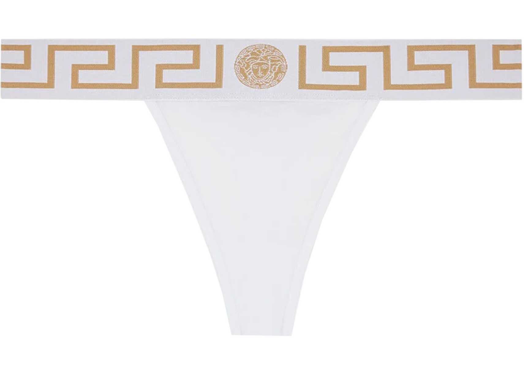 Versace Thong With Greek WHITE image5