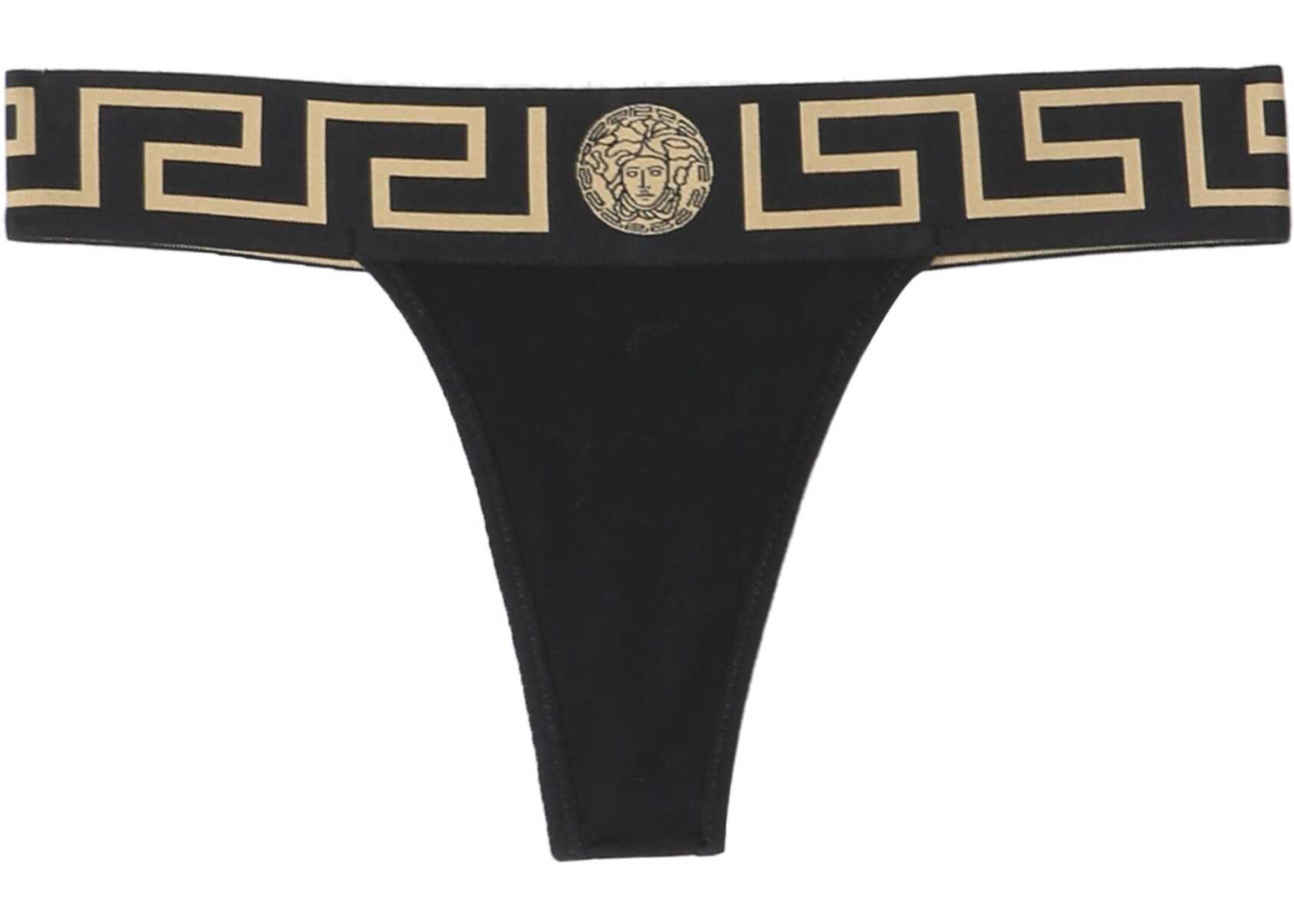 Versace Thong With Greek BLACK image6