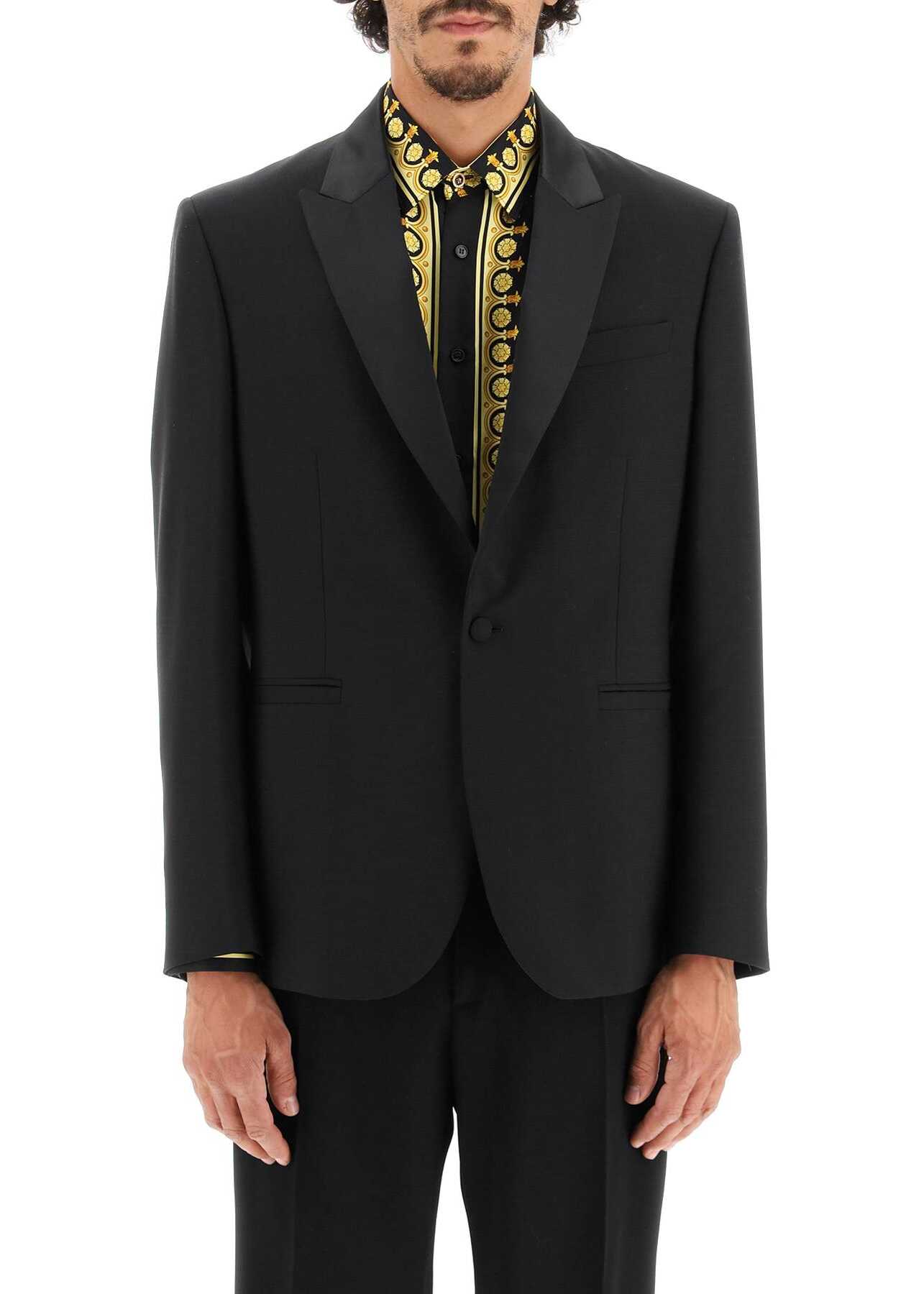 Versace Wool And Mohair Tuxedo Jacket NERO And