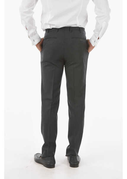 Pantaloni eleganti CORNELIANI Trend Virgin Wool Lined Slacks Gray Barbati (BM 9082280) 2