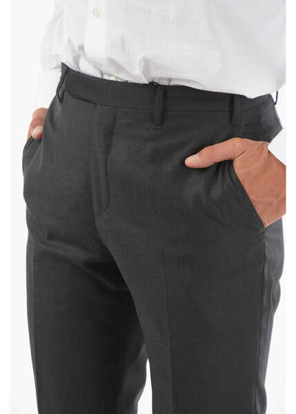 Pantaloni eleganti CORNELIANI Trend Virgin Wool Lined Slacks Gray Barbati (BM 9082280) 3