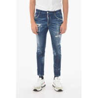 Blugi drepti 14Cm Stretch Denim Skater Distressed Jeans Barbati