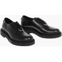Pantofi Oxford Leather Pierced Punk Derby Shoes Barbati