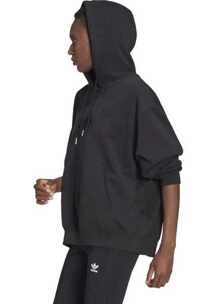 Hanorace adidas Originals adidas Adicolor Oversize Hoodie Black Femei (BM 9084326) 2
