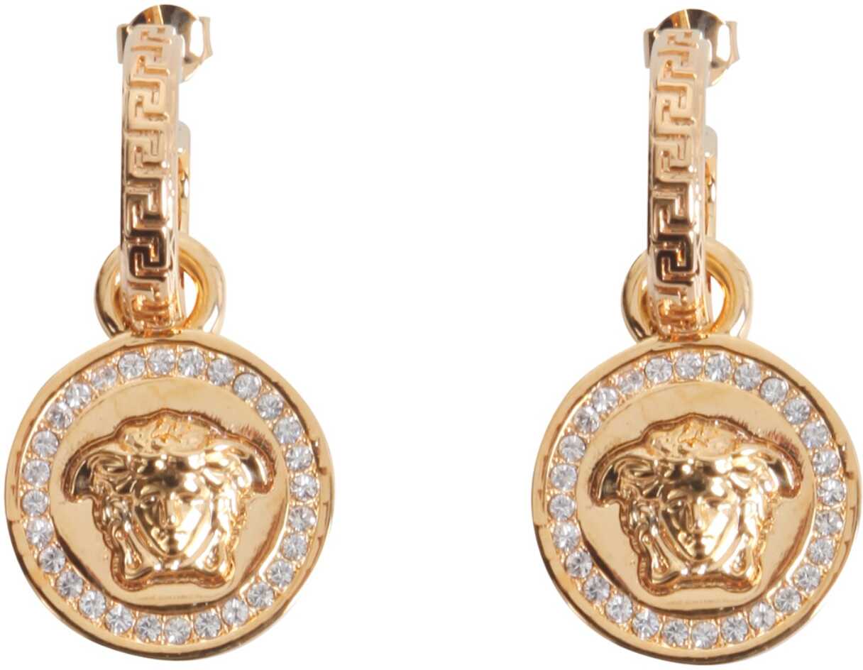 Versace Earrings With Greek And Jellyfish GOLD