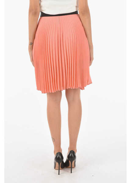 Fuste scurte Neil Barrett Pleated Crepe Plisse Skirt With Shorts Pink Femei (BM 9084671) 2