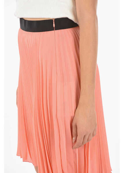 Fuste scurte Neil Barrett Pleated Crepe Plisse Skirt With Shorts Pink Femei (BM 9084671) 3