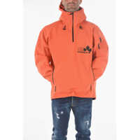 Jachete Contrasting Details Solid Color Anorak With Hood Barbati