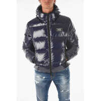 Geci de iarna 2 Pockets Glossy Down Jacket With Logo Barbati