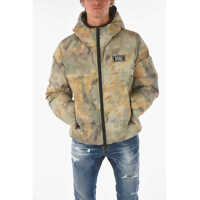 Geci de iarna 2 Pockets Camouflage Down Jacket With Hood Barbati