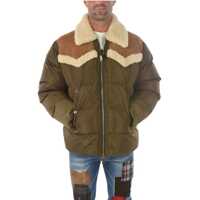 Geci de iarna Suede And Shearling Details Down Jacket Barbati