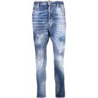 Blugi drepti 14,5Cm Acid Wash Effect Relax Long Crotch Jeans Barbati