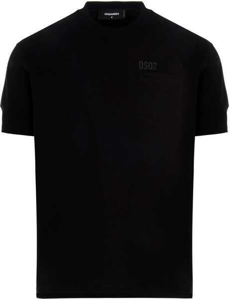 Tricouri DSQUARED2 Breast Pocket Ibra Fit Crew-Neck T-Shirt Black Barbati (BM 9091556) 1