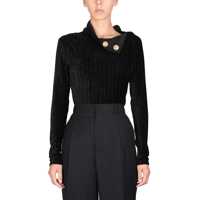 Pulovere casual Top With Embossed Buttons Femei