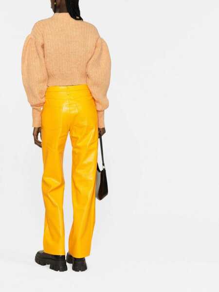 Pulovere casual ROTATE Birger Christensen Adley Shirt ORANGE Femei (BM 9093893) 4