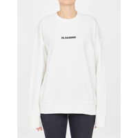 Hanorace White Sweatshirt With Logo Femei