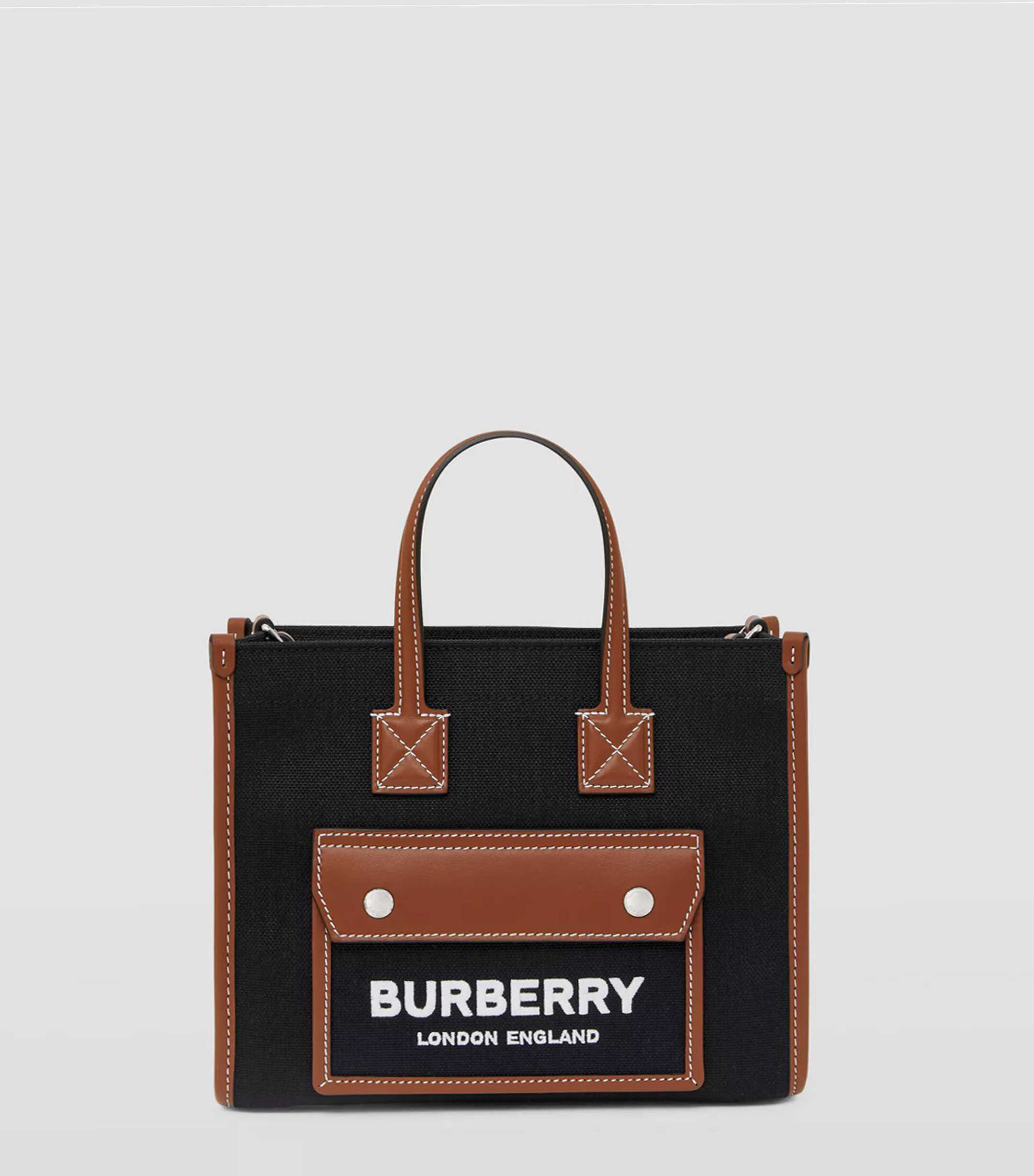 Burberry Freya Mini Tote Bag Black/brown image