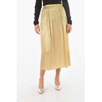 Fuste lungi Mm1 Lurex Silk Pleated Skirt Femei