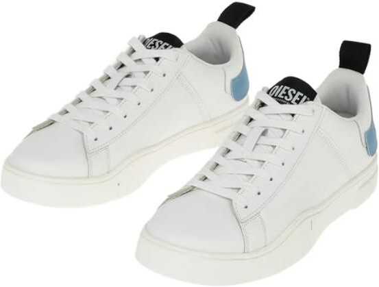 Diesel Solid Color Leathers-Clever Low Lace Low Top Sneakers White