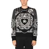 Pulovere Jacquard Logo Crew Neck Sweater Barbati