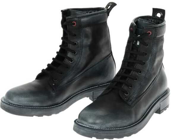 Diesel Leather D-Throuper Booties Black image