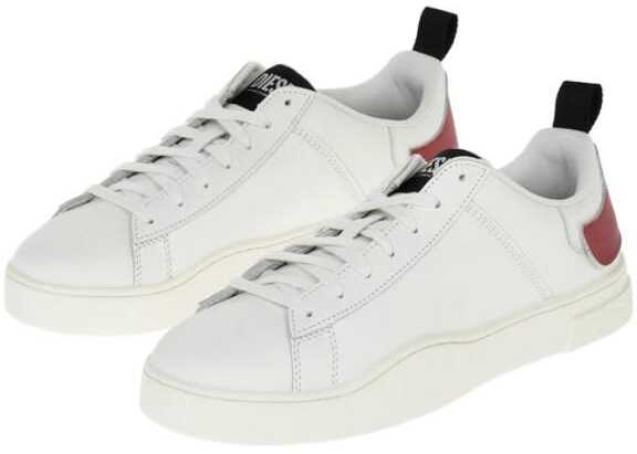 Diesel Leather S-Clever Low Lace Sneakers White b-mall.ro
