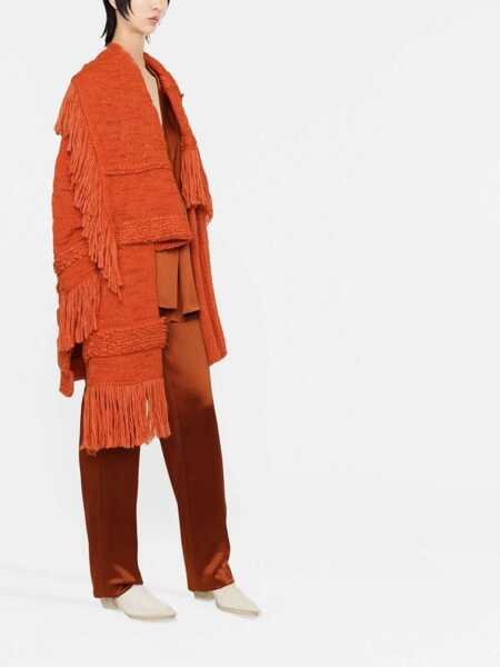 Paltoane Stella McCartney Knitted Textured Coat BORDEAUX Femei (BM 9095582) 4