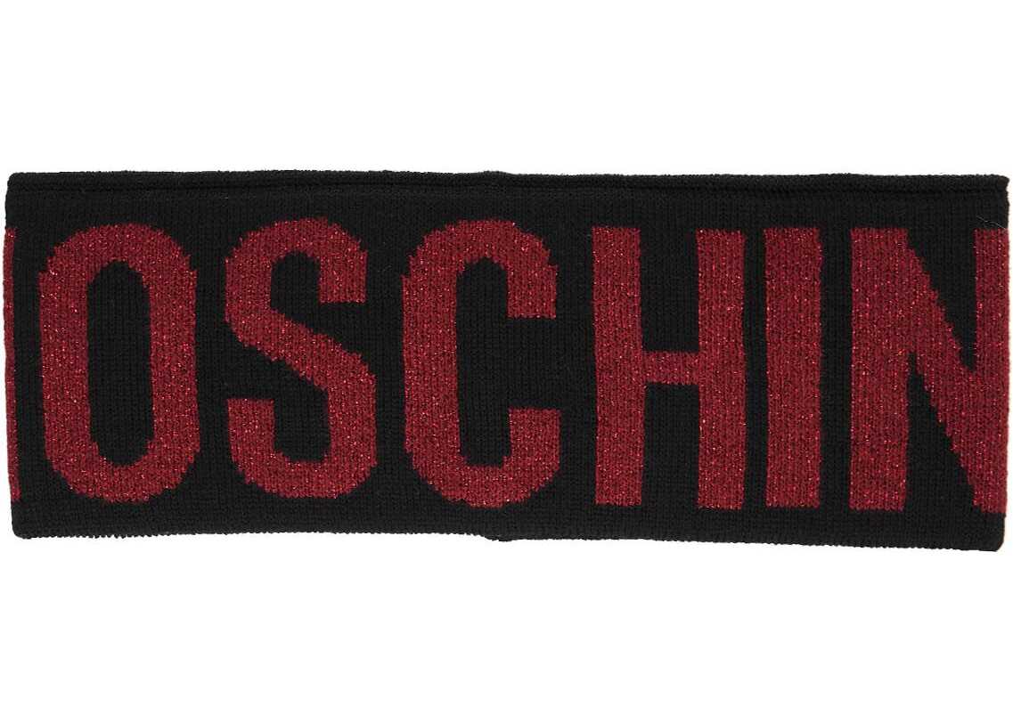Moschino Headband with logo Red