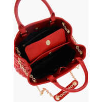 Genti de mana Moschino Dama - Genti de mana Moschino Love Faux Leather Quilted Hand Bag With Golden Chain Red Femei (BM 9102419) - B-mall.ro