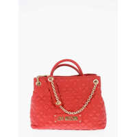 Genti de mana Love Faux Leather Quilted Hand Bag With Golden Chain Femei
