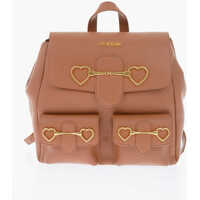 Rucsacuri Love Faux Leather Backpack With Double Pockets Front Femei