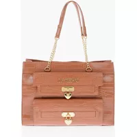 Genti de umar Love Crocodile Effect Faux Leather Tote Bag Femei